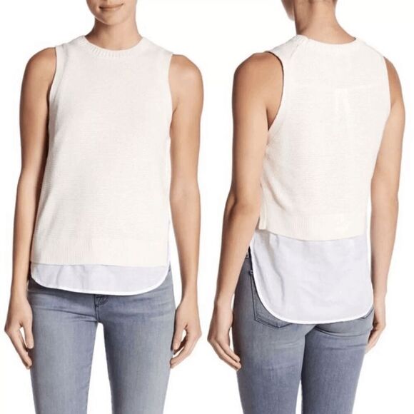 Brochu Walker Beige Knit The Loreen Looker Layered Tank Women's Size Small - Picture 1 of 8